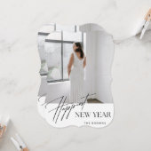 ブラウン一家より　最高の新年をお祈り申し上げます カード (正面/裏面インサイチュ)