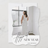 ブラウン一家より　最高の新年をお祈り申し上げます カード (正面)