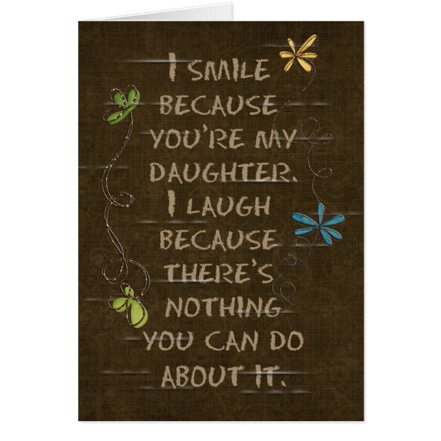 ブラウン上の娘フローラグリッター用誕生日 (正面)