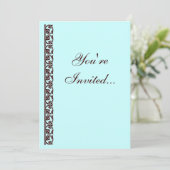 ブラウン中世エレメントカスタム招待状 招待状 (スタンド正面)