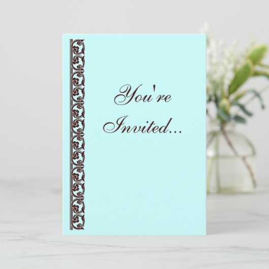 ブラウン中世エレメントカスタム招待状 招待状 (スタンド正面)