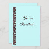 ブラウン中世エレメントカスタム招待状 招待状 (正面/裏面)