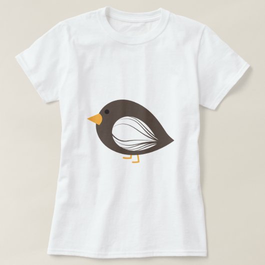 ブラウン予測できなカラフルの鳥Tシャツ Tシャツ (デザイン正面)