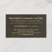 ブラウン企業の弁護士 名刺 (正面)
