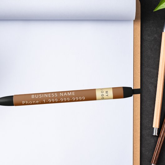 ブラウン会社のロゴ名の電話番号 黒ボールペン