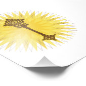 ブラウン伝統的エチオピアクロスデザイン フォトプリント            (角)