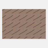 ブラウン伝統的紙バッグスタイル包装紙 ラッピングペーパーシート (正面3)