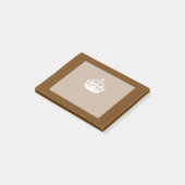 ブラウン保にカームクラウンオン ポストイット (アングル)