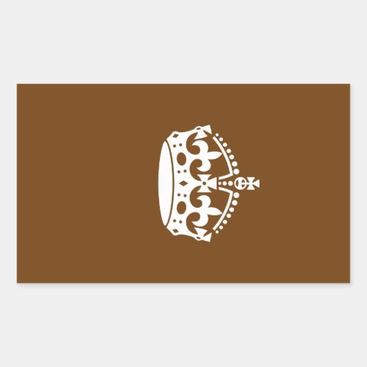 ブラウン保デコールのCalm Crown 長方形シール (正面)