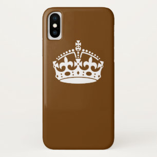 ブラウン保デコールのCalm Crown iPhone X ケース