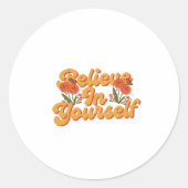 ブラウン信じオレンジ ラウンドシール (正面)