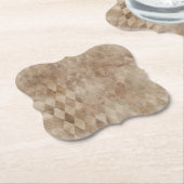 ブラウン動揺してハーレクイン紙 ペーパーコースター (アングル)