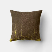 ブラウン動揺してレザー装飾用クッション クッション (裏面)