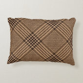 ブラウン千鳥格子のスコットランドチェック格子模様 アクセントクッション (裏面)