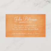 ブラウン及びオレンジ弓スタイルの名刺1 名刺 (裏面)