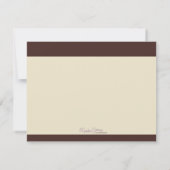 ブラウン及びクリームのコーヒーカップのメッセージカード 招待状 (裏面)