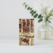 ブラウン及びクリームの陰のベニス風のモノトーンの 名刺 (スタンド正面)