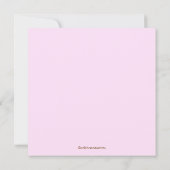 ブラウン及びピンクのヴィンテージフレームの洗礼の招待状 招待状 (裏面)