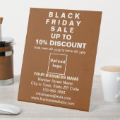 ブラウン台座の看板にビジネスのブラック金曜売却 台座サイン (インサイチュ)