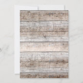 ブラウン型素朴木材エレガント招待状 招待状 (裏面)
