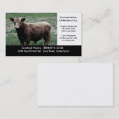 ブラウン大きい牛-ビーフの農業か牧場カード 名刺 (正面/裏面)