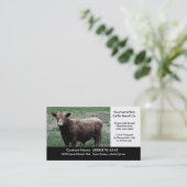 ブラウン大きい牛-ビーフの農業か牧場カード 名刺 (スタンド正面)