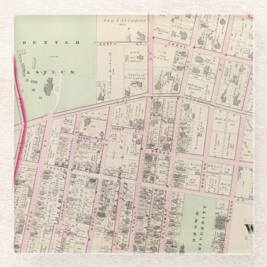 ブラウン大学 ガラスコースター (正面)