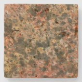 ブラウン大理石ドリンクコースター ストーンコースター (正面)