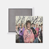 ブラウン夫人の男の子達がサインした マグネット (正面/裏面)