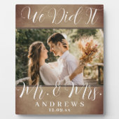 ブラウン夫妻の結婚記念本革ウェディングアルバム フォトプラーク (正面)