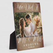 ブラウン夫妻の結婚記念本革ウェディングアルバム フォトプラーク (側面)