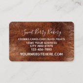 ブラウン女性のカーボーイレザールック 名刺 (正面)