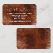 ブラウン女性のカーボーイレザールック 名刺 (正面/裏面)