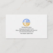 ブラウン建物ブロック垂直再バーエンジニアリング 名刺 (裏面)