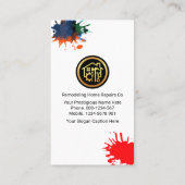 ブラウン建物ルーフフレーム建築 名刺 (裏面)