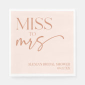 ブラウン恋しく思タン・ボホボヘミアンブライダルシャワー スタンダードランチョンナプキン (正面)