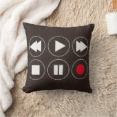 ブラウン技術アイコンは速遊速前方へ巻き戻し クッション (ブランケット)