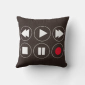 ブラウン技術アイコンは速遊速前方へ巻き戻し クッション (裏面)