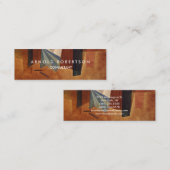 ブラウン抽象芸術カンディンスキープロフェッショナル スキニー名刺 (正面/裏面)