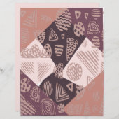 ブラウン抽象芸術スクラップブック紙 (正面/裏面)