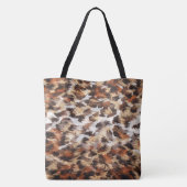 ブラウン抽象芸術トート トートバッグ (裏面)