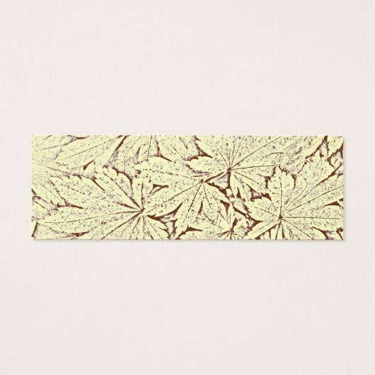 ブラウン抽象芸術メープル葉秋の結婚式メッセージカード (裏面)