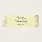 ブラウン抽象芸術メープル葉秋の結婚式メッセージカード (正面)