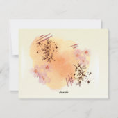 ブラウン抽象芸術モダンフォト大人誕生日フラット シーズンカード (裏面)