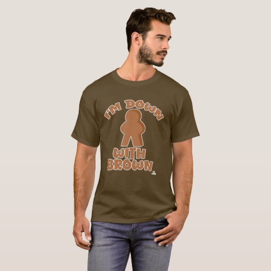 ブラウン排除楽しいゲーム駒選択 Tシャツ (正面フル)
