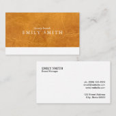 ブラウン擦り切れたレザーのテクスチャ 名刺 (正面/裏面)