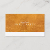 ブラウン擦り切れたレザーのテクスチャ 名刺 (正面)