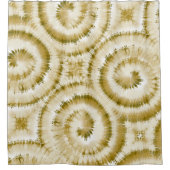 ブラウン旋回抽象芸術シャワーカーテン シャワーカーテン (正面)