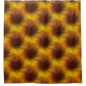 ブラウン旋回抽象芸術パターン シャワーカーテン (正面)