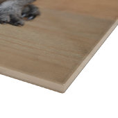 ブラウン木のかわいい灰色のモルモット カッティングボード (角)